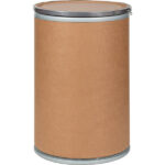 55 Gallon (400 lb. Capacity) Fiber Drum, UN Rated, Steel Cover w/Lever Lock Ring