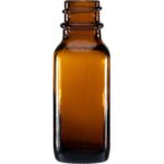 1/2 oz. Amber Boston Round Glass Bottle, 18mm 18-400 (Case Pack)