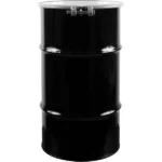 16 Gallon Steel Drum, UN Rated, Cover w/Bolt Ring