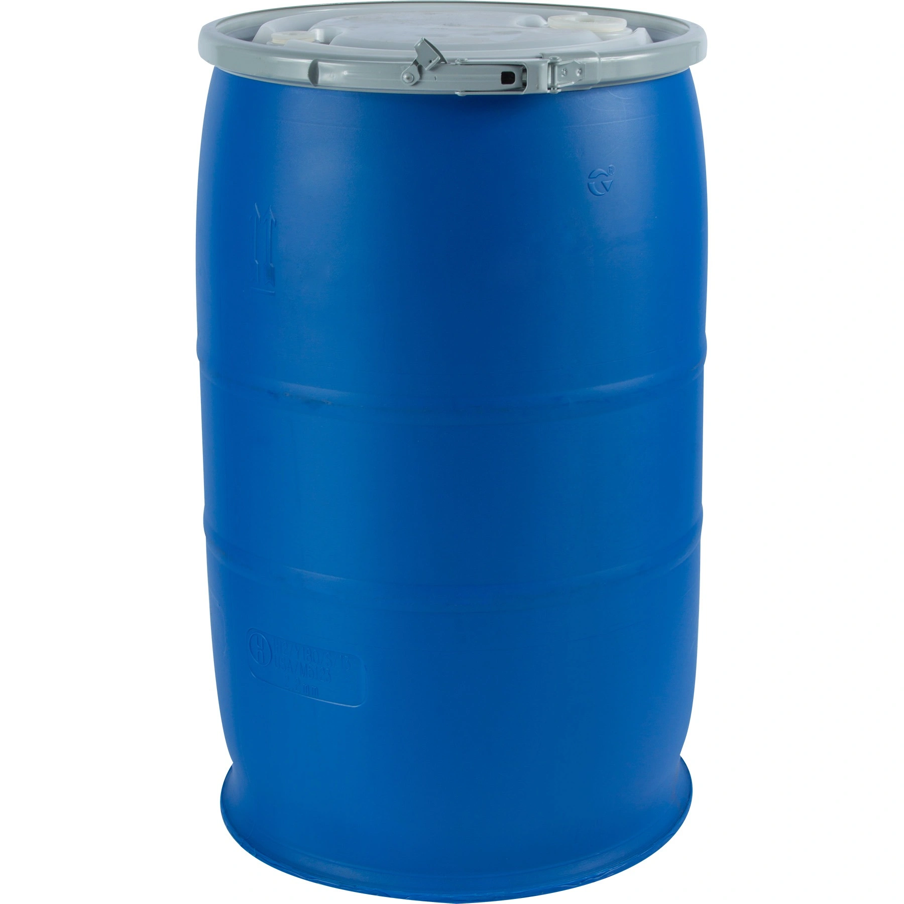 30gal-blue-plastic-drum_un-rated_2in-and-0.75in-fittings_56w31b_1.webp 30 Gallon Blue Plastic Drum, UN Rated, 2" & 3/4" Fittings - Image 1