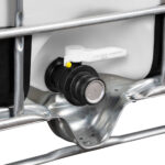 330 Gallon IBC Tote, Rebottled, UN Rated, 2" Camlock Valve, Steel/Composite Pallet - Image 4