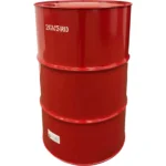 55 Gallon Red Tight Head Steel Drum, UN Rated, 2 & 34 Fittings, Unlined
