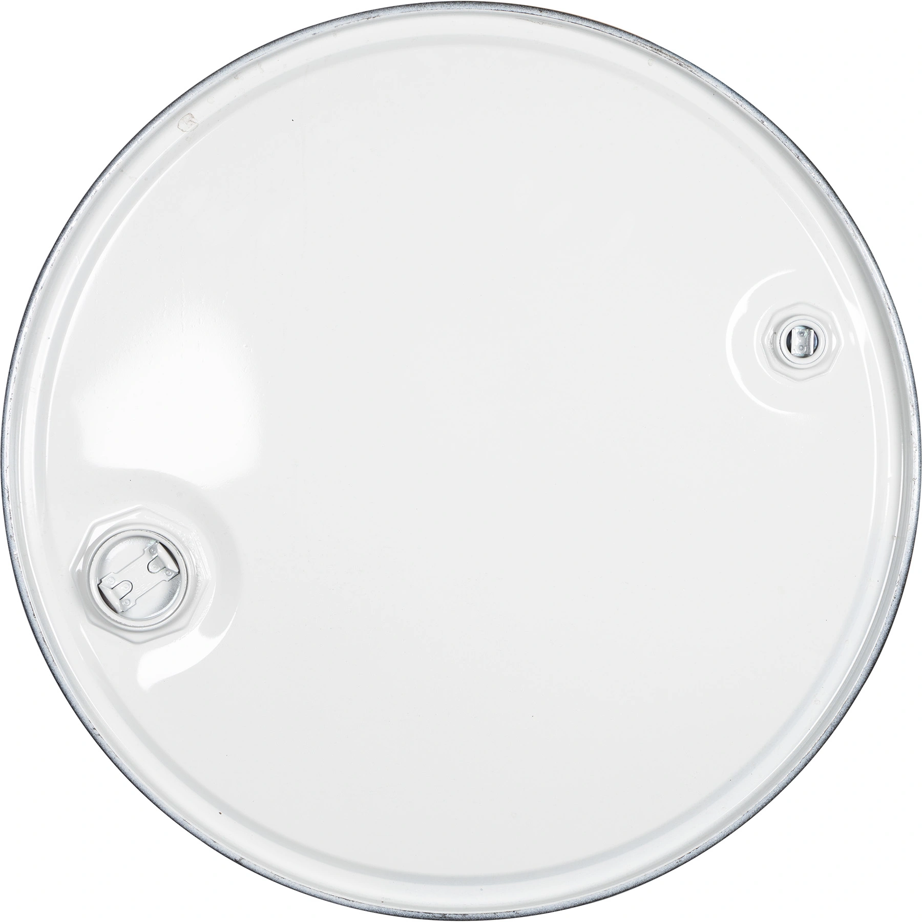 55 Gallon Black Tight Head Steel Drum, UN Rated, 2" & 3/4" Fittings, Buna Gasket, Unlined - Image 2