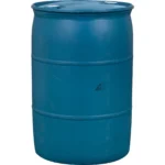 55 Gallon Blue Tight Head Plastic Drum, Reconditioned, UN Rated, 2" NPS & 2" Buttress