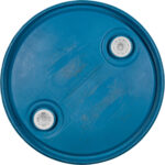55 Gallon Blue Tight Head Plastic Drum, Washed, UN Rated, 2" NPS & 2" Buttress - Image 2