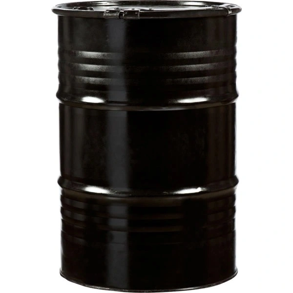55gal-steel-drum-black_reconditioned_unlined_cover-with-lever-lock-ring_2in-and-0.75in_1.webp 55 Gallon Steel Drum, Black, Reconditioned, Unlined, Cover w/Lever Lock Ring, 2" & 3/4" Fittings - Image 1
