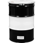 55 Gallon Steel Drum, UN Rated, Lined, Cover w/Bolt Ring, 2" & 3/4" Fittings
