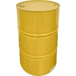 55 Gallon Yellow Tight Head Steel Drum, UN Rated, 2" & 3/4" Fittings, Buna Gasket, Unlined
