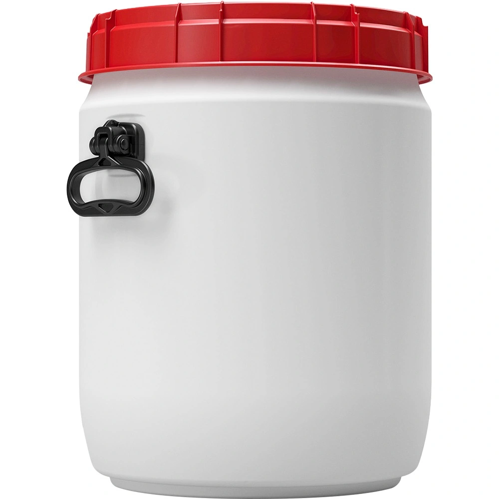 9gal_34-liter_white-hdpe-total-opening-drum-with-red-lid-and-handles_tamper-evident_un.webp 9 Gallon White Plastic Drum with Screw On Lid and Handles, Tamper Evident, UN Rated - Image 1