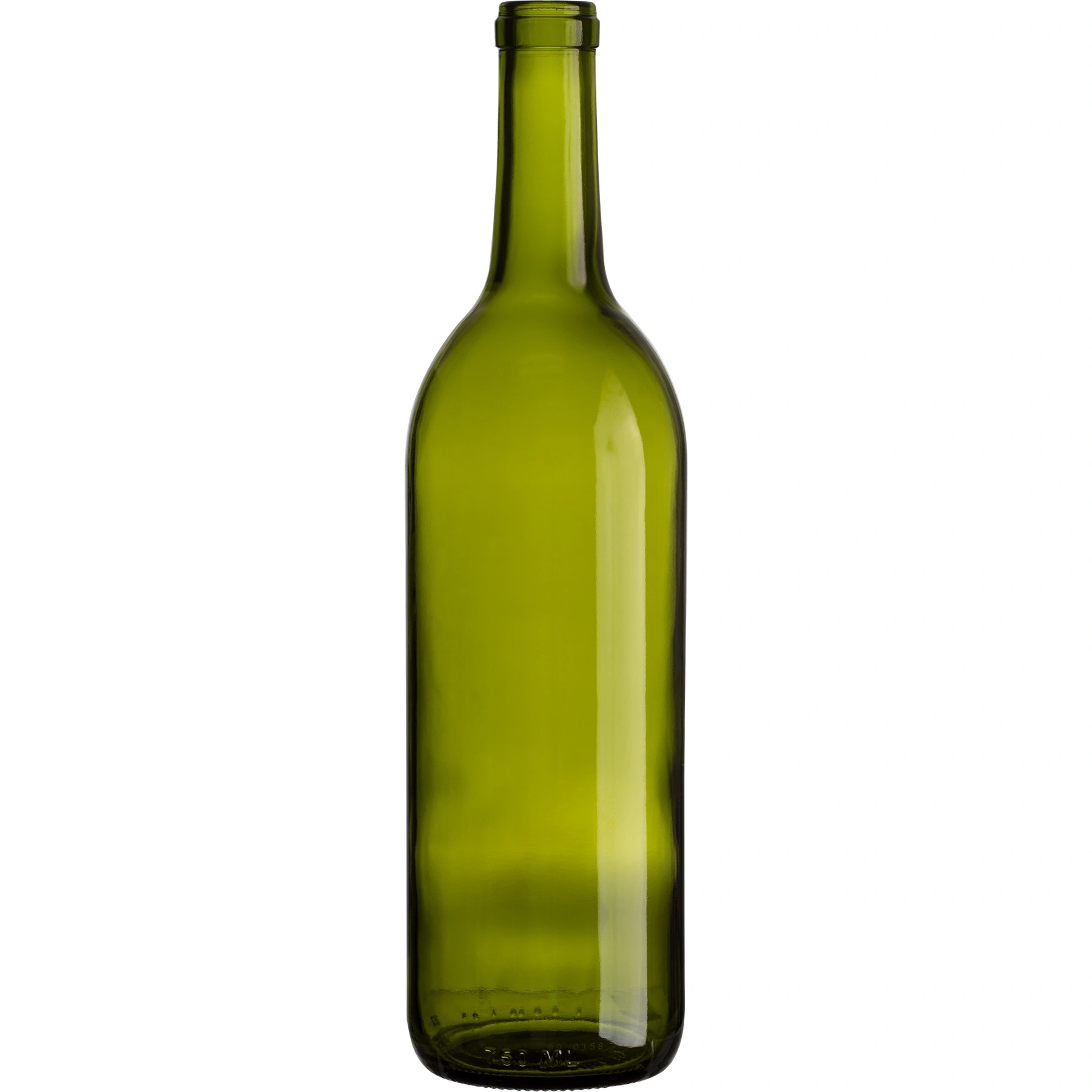 C1.jpg 750 ml Champagne Green Bordeaux Wine Bottles, Cork, 12/cs - Image 1
