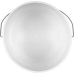 2 Gallon White Plastic Pail with Metal Handle (P5 Series) - Image 3