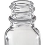 1/2 oz. Clear Boston Round Glass Bottle, 18mm 18-400 - Image 3