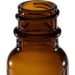 1/2 oz. Amber Boston Round Glass Bottle, 18mm 18-400 - Image 3