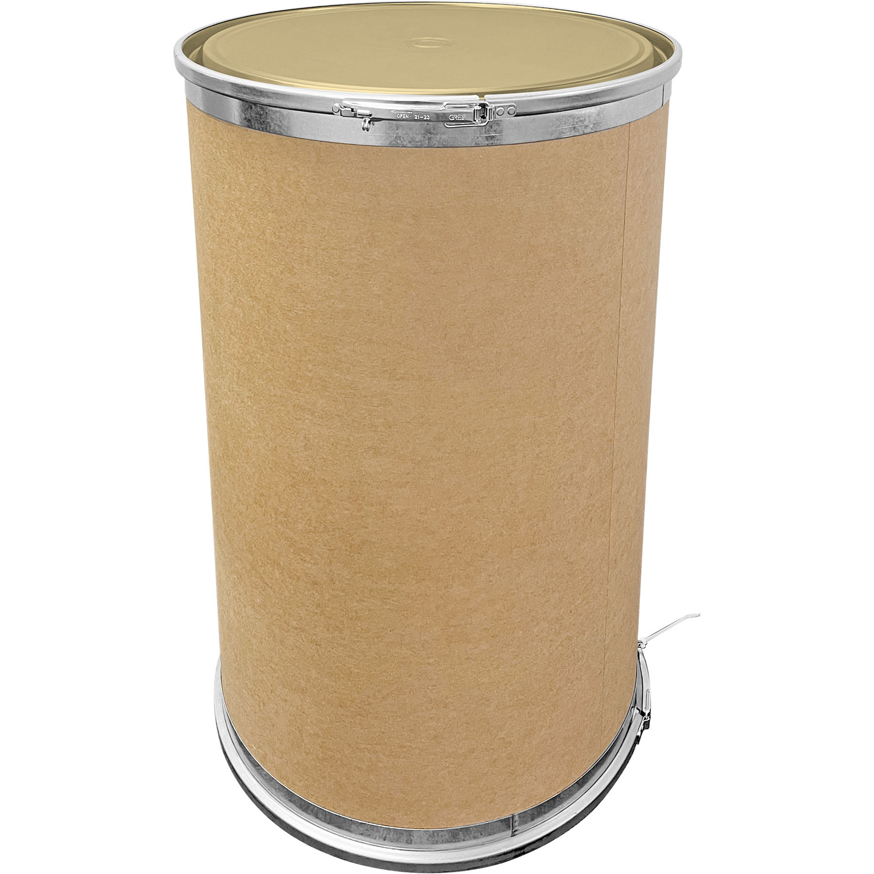 P2.jpg 58 Gallon Hot Flo Fiber Drum, Steel Cover Top & Bottom - Image 1