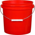 2 Gallon Red Plastic Pail with Metal Handle (P4 Series)