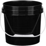 1 Gallon Black Plastic Pail with Plastic Handle (P5 Series)