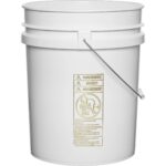 5 Gallon White Plastic Pail (90 mil), w/Metal Handle (P6 Series)