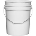 5 Gallon White Plastic Pail (90 mil), w/Metal Handle (P6 Series) - Image 2